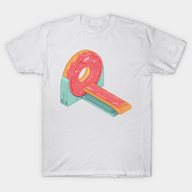 Donut - CT donut scanner isometric illustration T-Shirt by daddymactinus